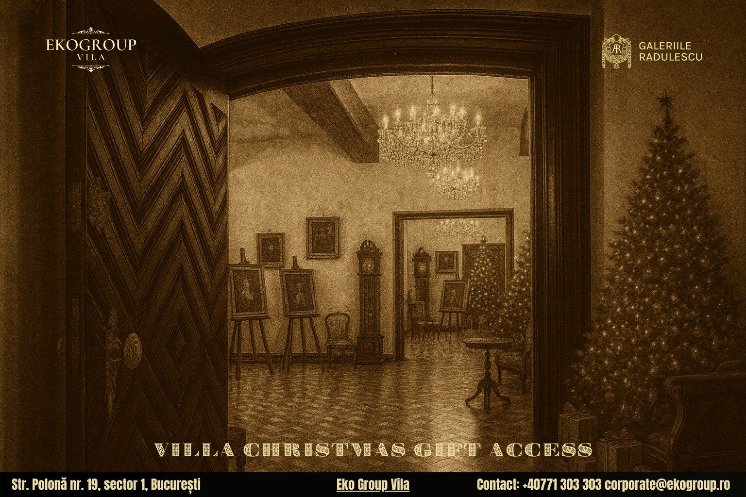 Cadou de Crăciun inedit pentru iubitorii culturii: acces la expoziția «Crăciunul anilor ’30» de la Eko Group Vila